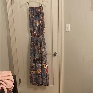 Paisley Print Maxi Dress - Multicolor